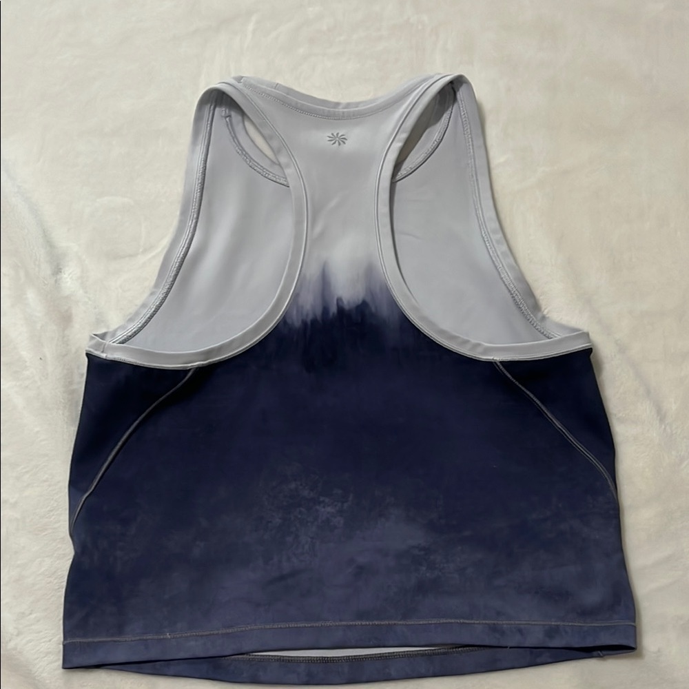 Athleta Blue and White top and Leggings Performance Stretch - Picture 4 of 14
